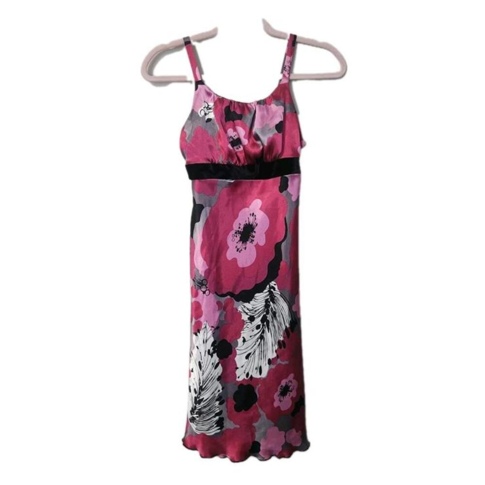 Vintage Y2k Girls Dress In Girl Size 14 Satin Midi Square Neck
